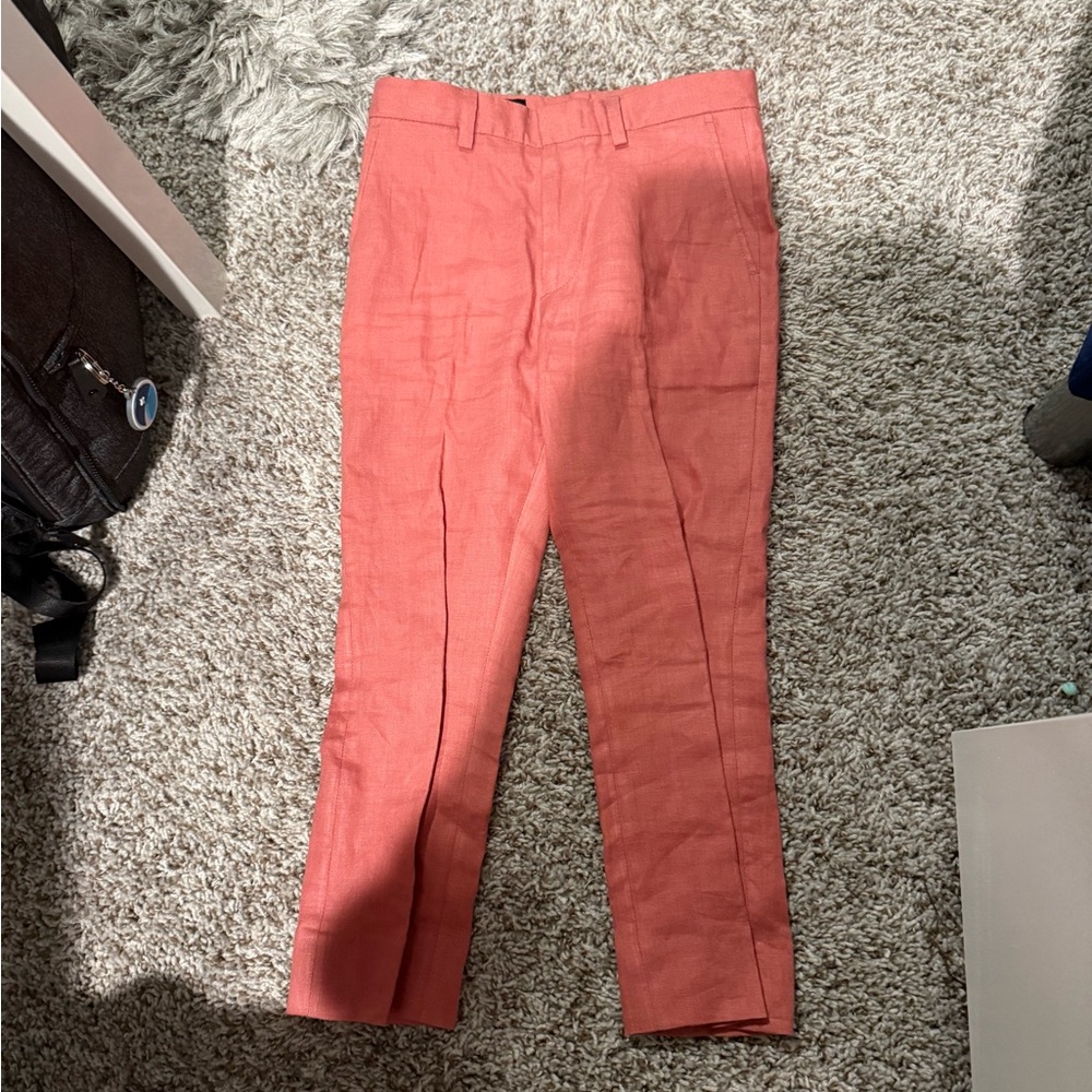 Ralph Lauren Girls Straight Leg Linen Pants Size: 7